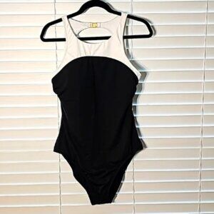 Lauren Ralph Lauren One Piece Black & White Swimsuit